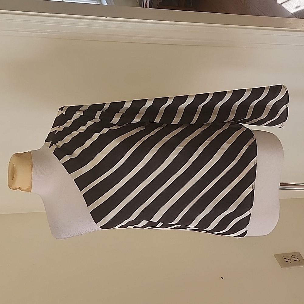 New! H&M black/beige striped one shoulder blouse.